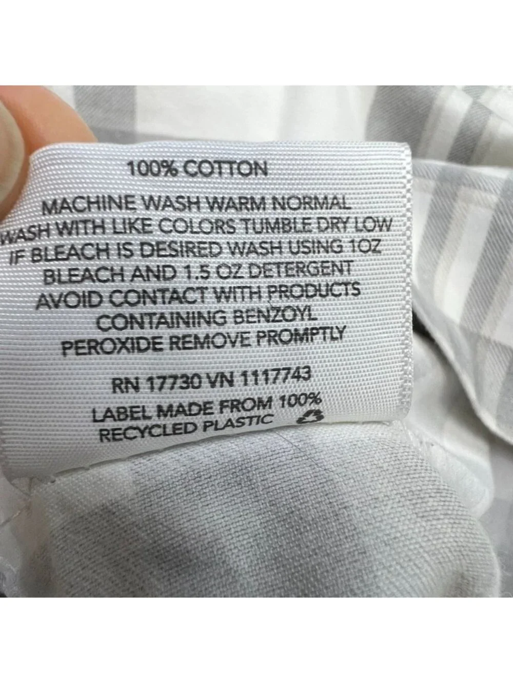 Threshold Gray White Plaid 100% Cotton Pillowcase 19in x 40in Bedding Set of 2